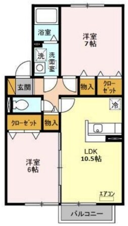 グリーンヒルBの物件間取画像